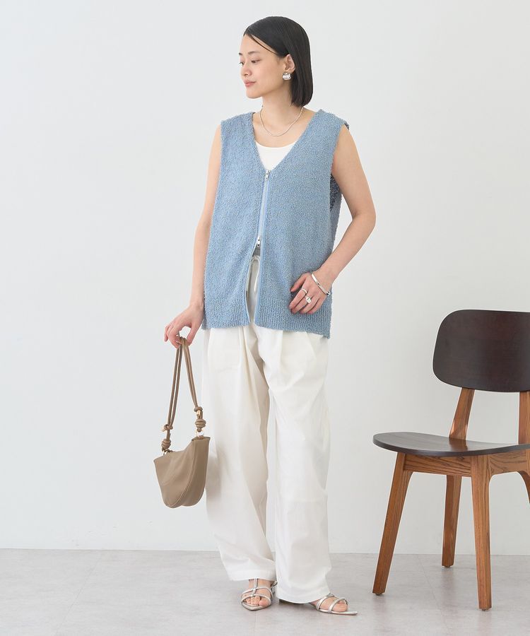 AMERICAN HOLIC「ダブルZIPシャギーニットベスト」|ベスト・ジレ|