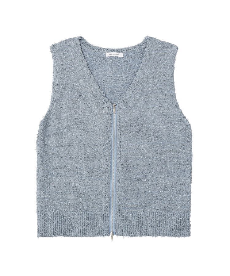 AMERICAN HOLIC「ダブルZIPシャギーニットベスト」|ベスト・ジレ|