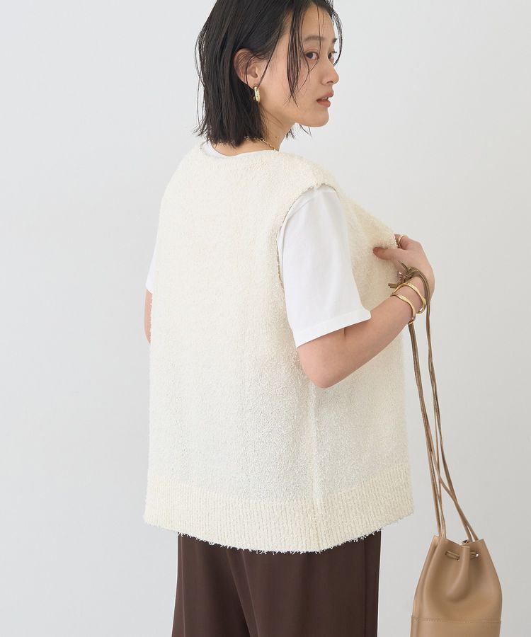 AMERICAN HOLIC「ダブルZIPシャギーニットベスト」|ベスト・ジレ|