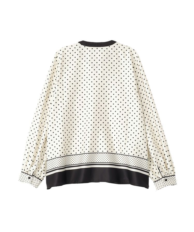 YECCA VECCA「ドットパネル柄リボンブラウス」|シャツ・ブラウス|