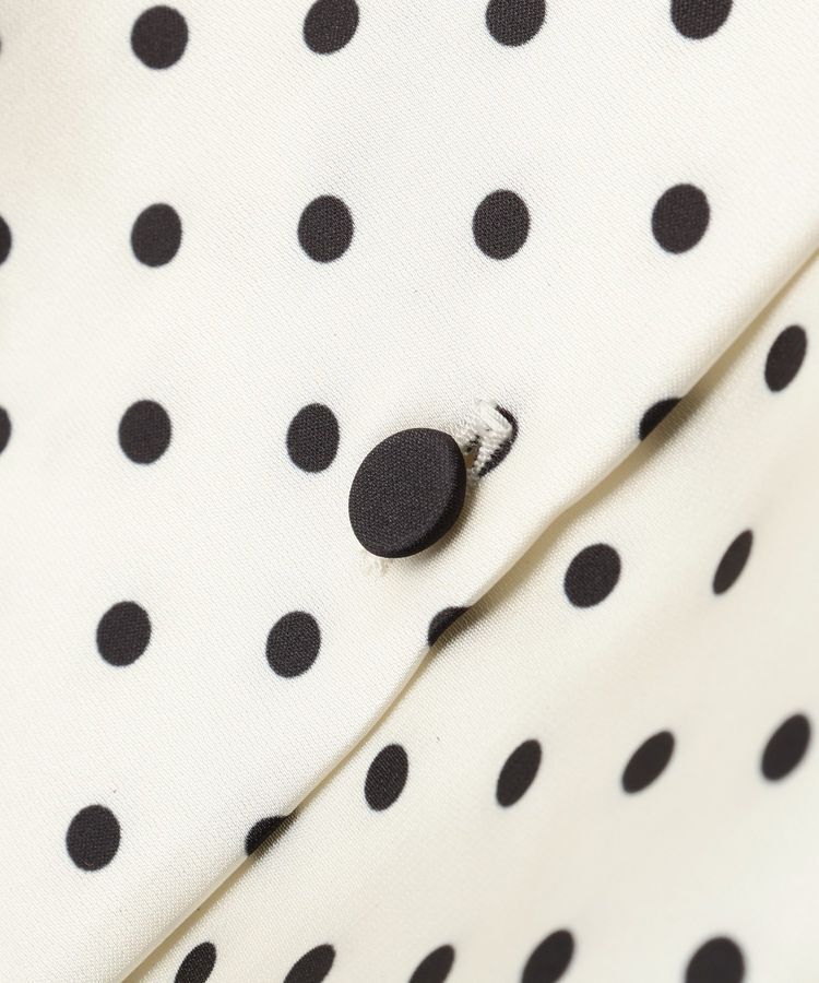 YECCA VECCA「ドットパネル柄リボンブラウス」|シャツ・ブラウス|