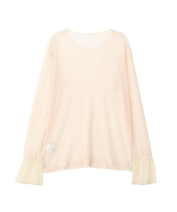 YECCA VECCA「袖レースシアートップス」|Tシャツ・カットソー|