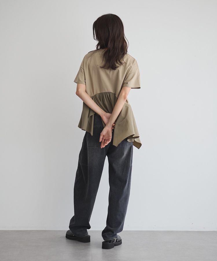 GARAGE OF GOOD CLOTHING「異素材MIXアシメドレーププルオーバー」|Tシャツ・カットソー|