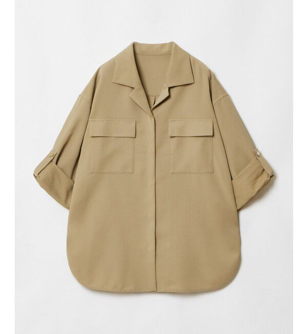 allureville「CRISPYカルゼターンバックシャツ」|シャツ・ブラウス|