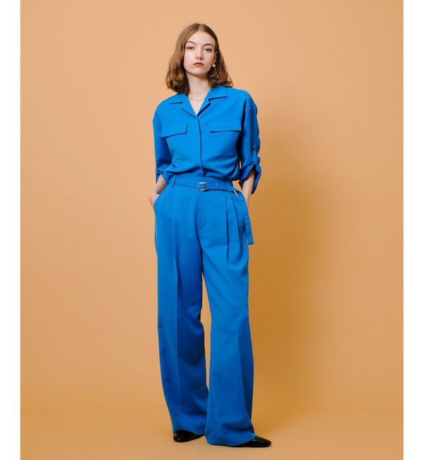 allureville「CRISPYカルゼターンバックシャツ」|シャツ・ブラウス|