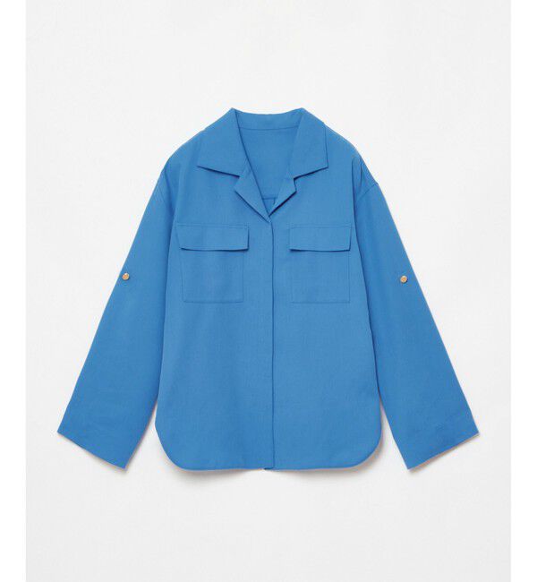 allureville「CRISPYカルゼターンバックシャツ」|シャツ・ブラウス|