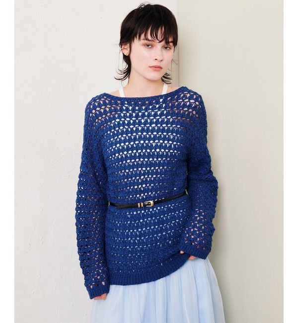 allureville「テープヤーンハンドニットプルオーバー」|ニット・セーター|