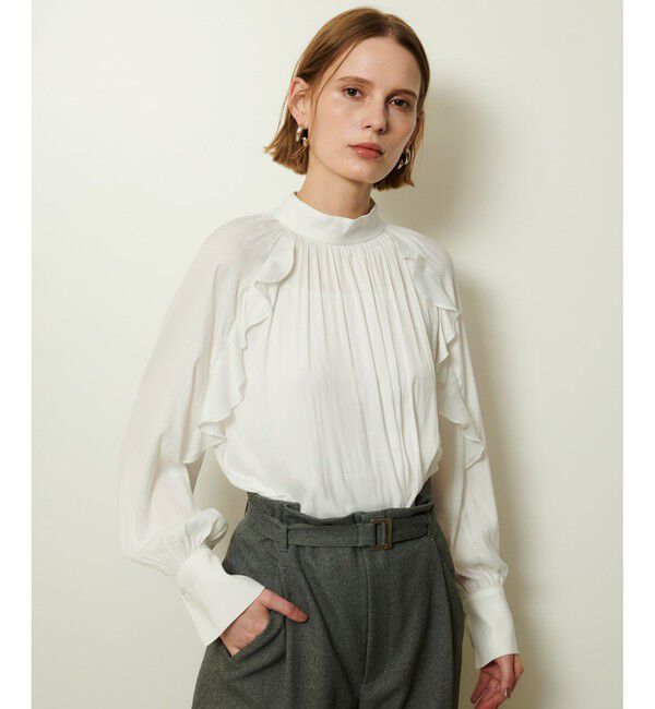 allureville「フリルスリーブブラウス」|シャツ・ブラウス|
