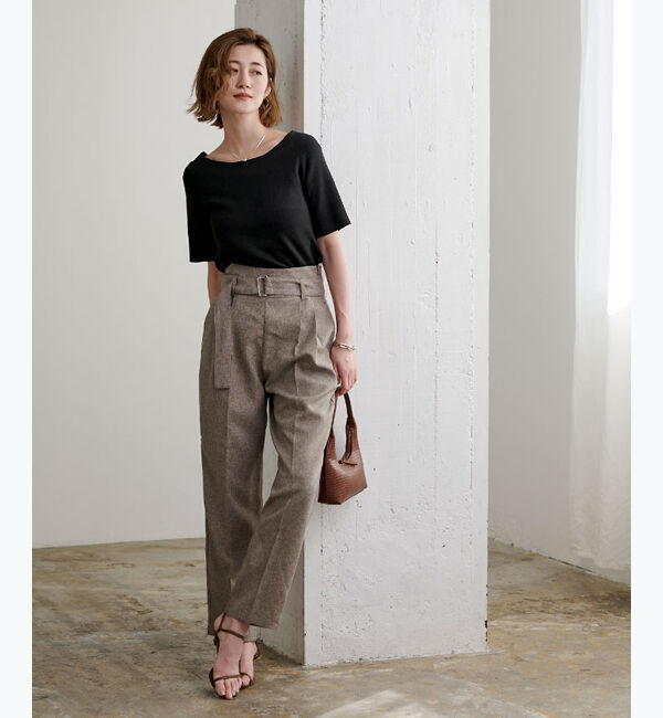 ur's「サマーニットオープンネックニットトップス」|ニット・セーター|