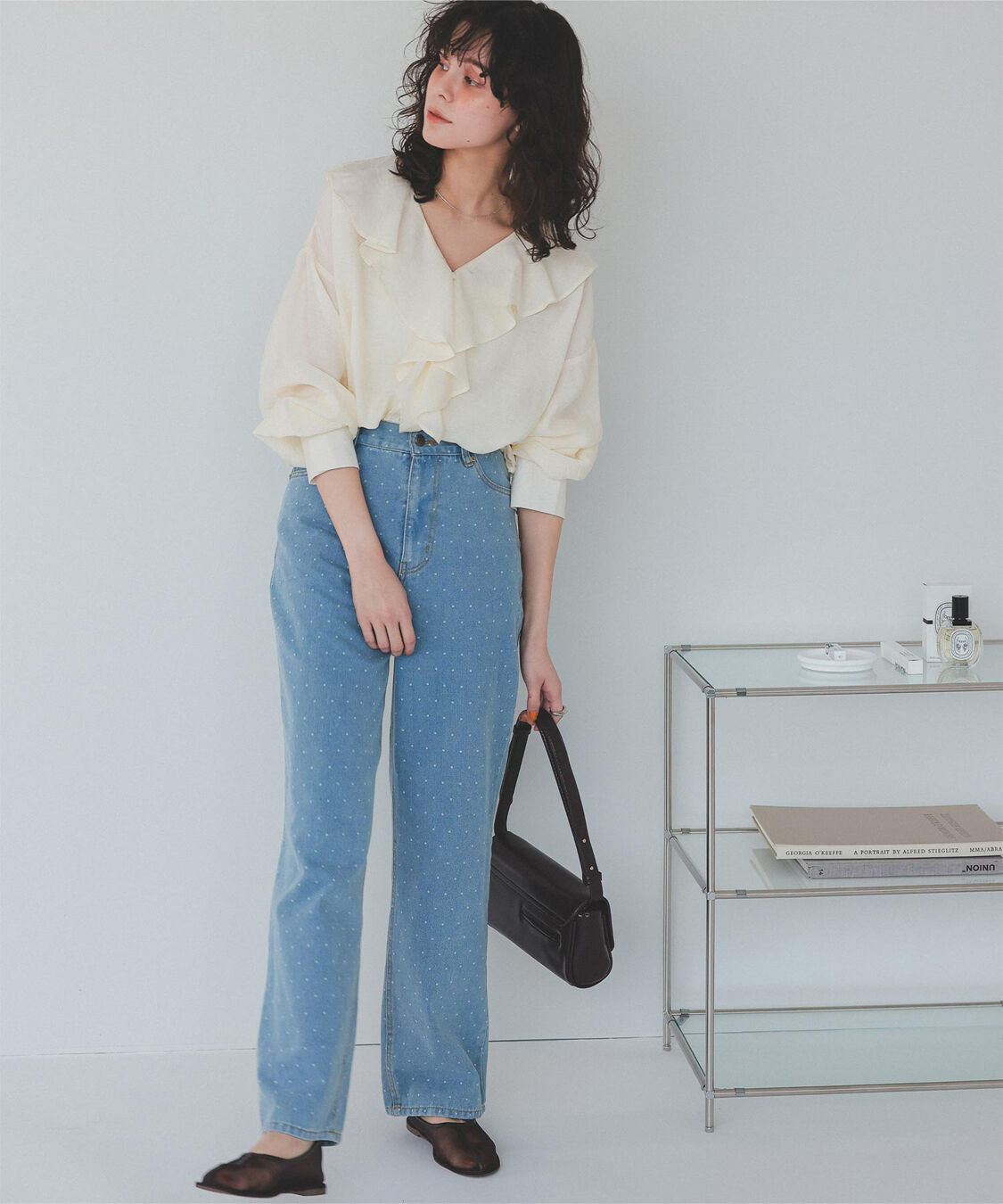 titivate「フリルカラーオーバーブラウス」|シャツ・ブラウス|