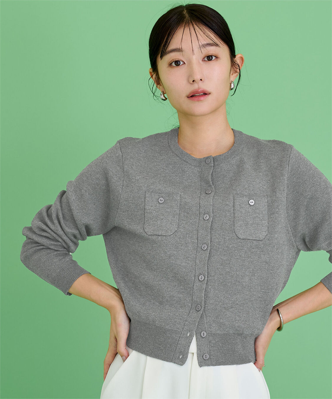 ur's「胸ポケットニットカーディガン」|ニット・セーター|