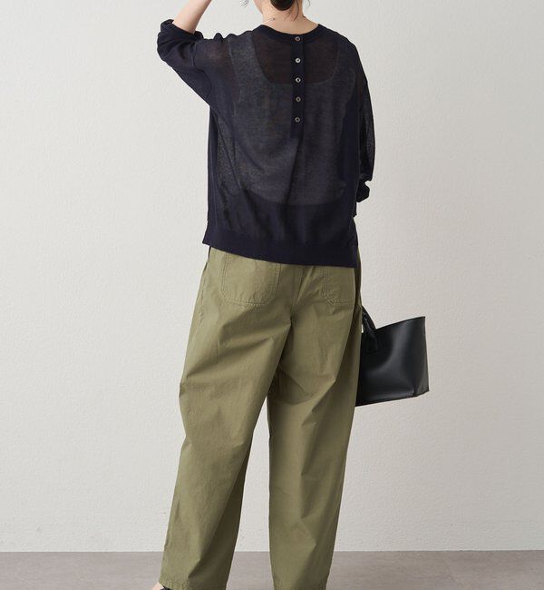  「透かし編みロゴジャガード2WAYプルオーバー」|キャミソール|