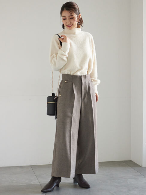 Te chichi「【宮本茉由着用】ハイネックフェザーニット」|ニット・セーター|