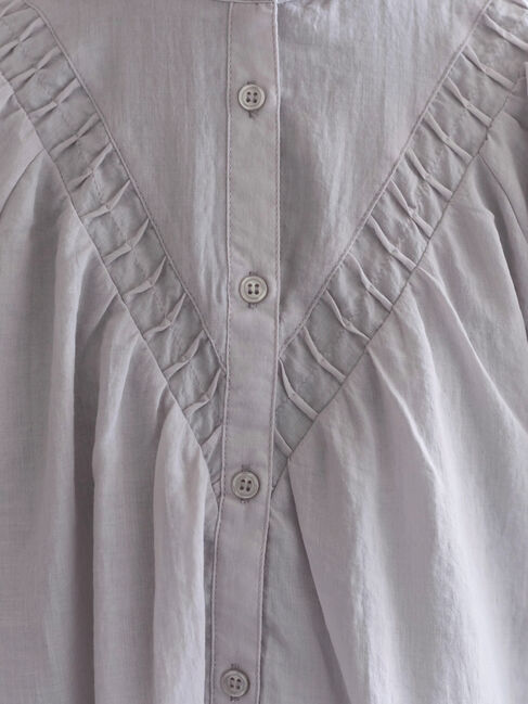 Samansa Mos2 blue「切替タックブラウス」|シャツ・ブラウス|