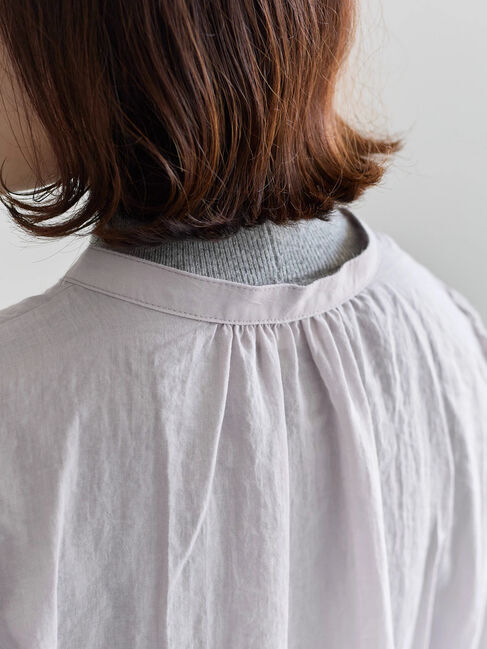 Samansa Mos2 blue「切替タックブラウス」|シャツ・ブラウス|