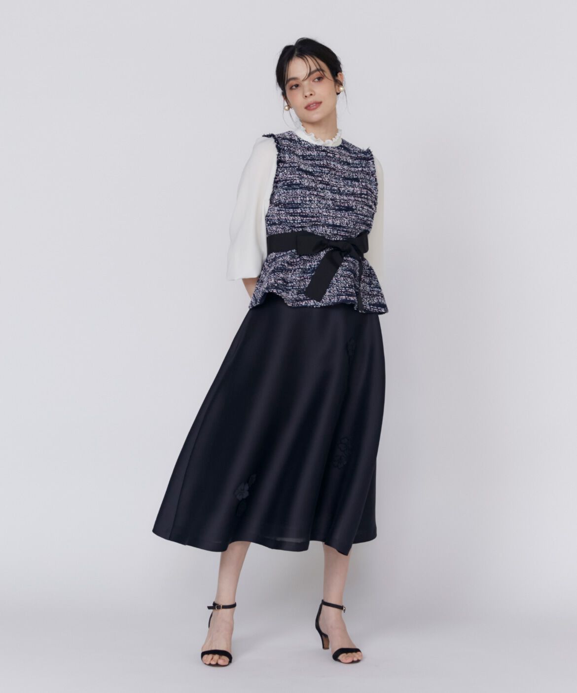 Maglie le cassetto「《大きいｻｲｽﾞ》ﾌｧﾝｼｰﾂｲｰﾄﾞﾍﾟﾌﾟﾗﾑﾌﾞﾗｳｽ《M Magli」|シャツ・ブラウス|