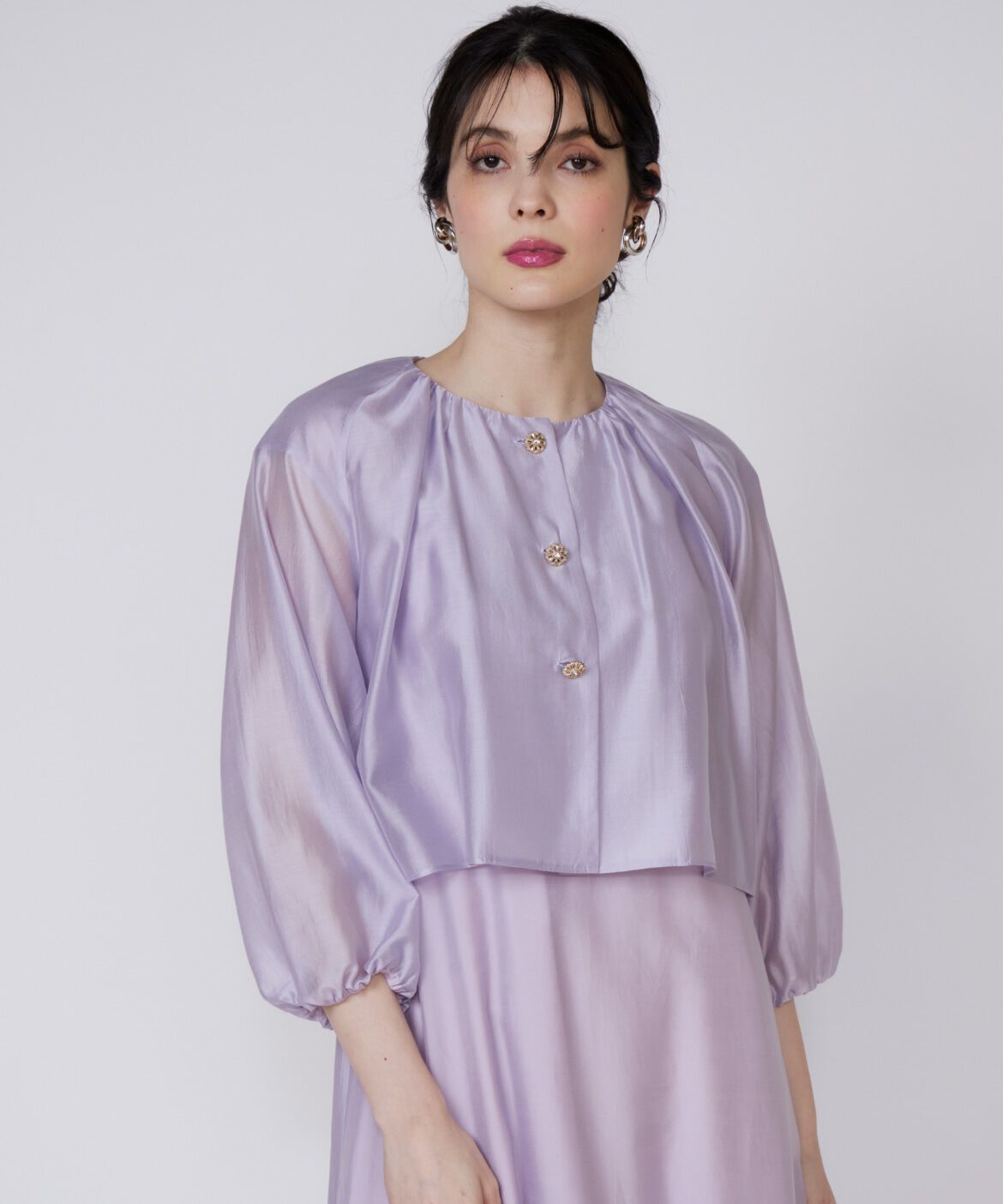 Maglie le cassetto「シアーショートブラウス」|シャツ・ブラウス|