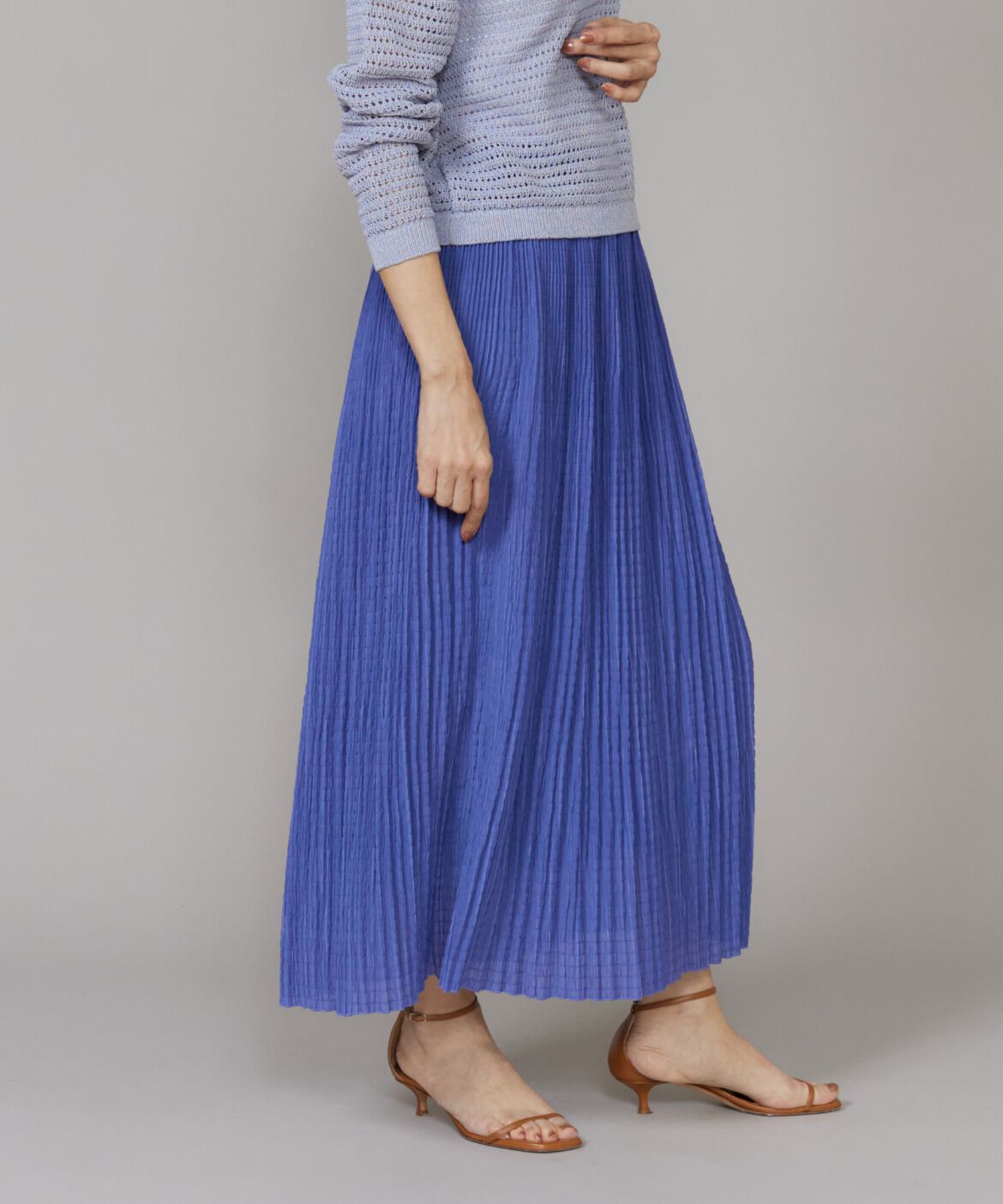 Le Souk「《大きいサイズ》ギャザースカート」|スカート|ブルー1