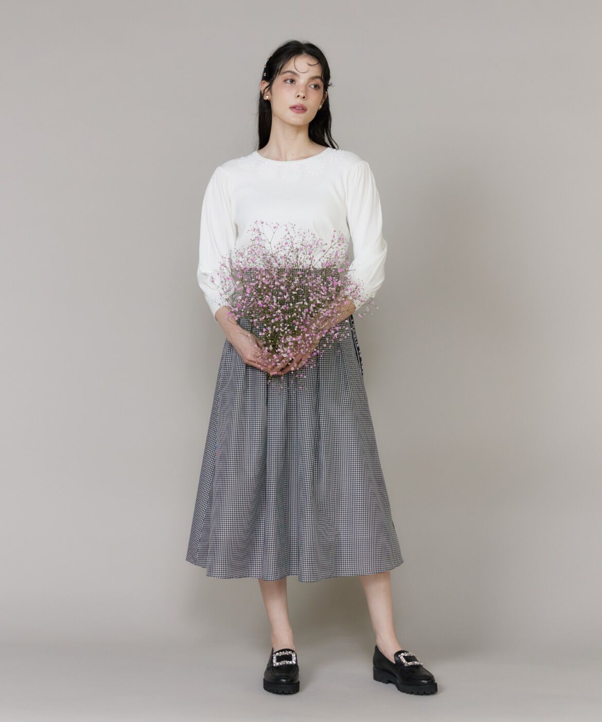 Maglie le cassetto「モチーフレースニットプルオーバー」|ニット・セーター|