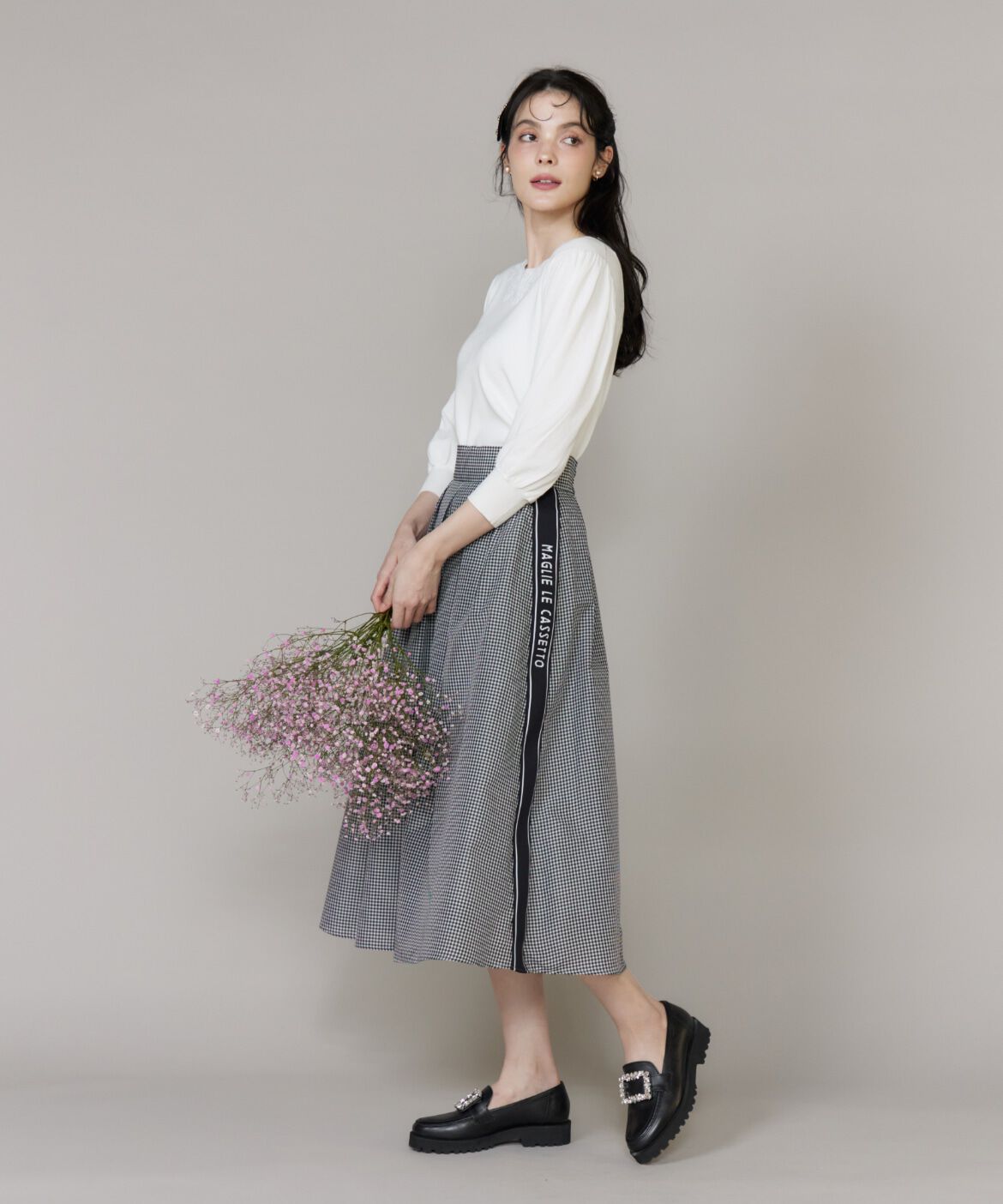 Maglie le cassetto「モチーフレースニットプルオーバー」|ニット・セーター|