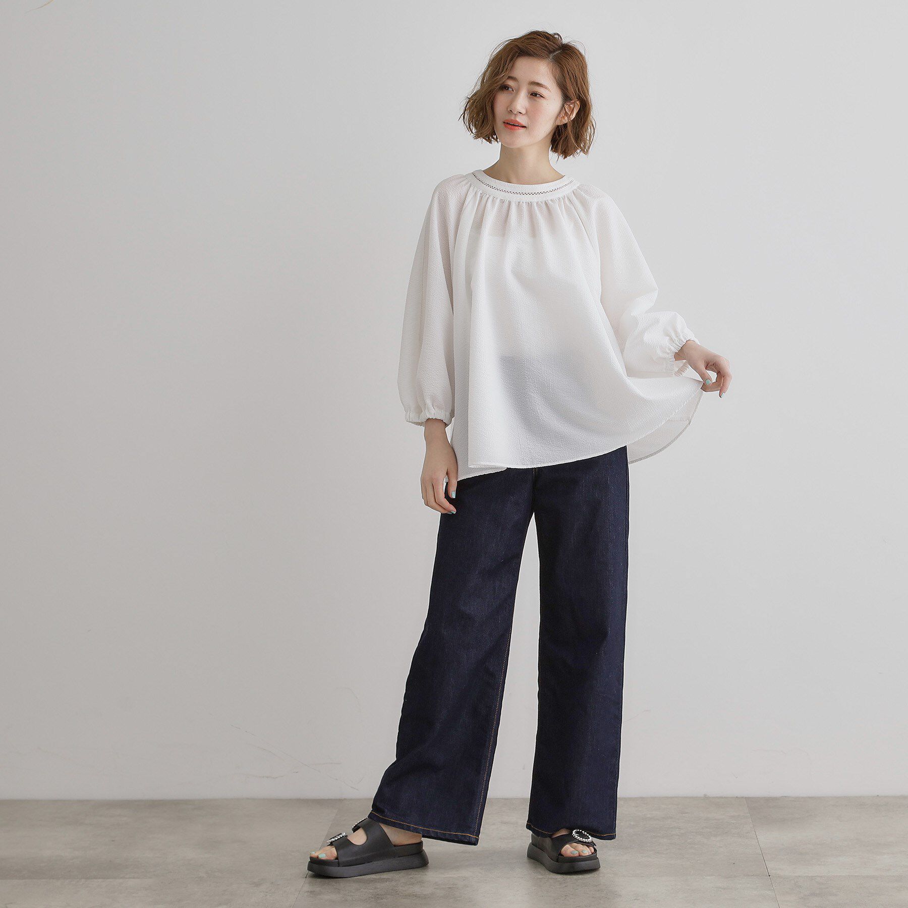 grove「2WAYサッカースモックブラウス」|シャツ・ブラウス|