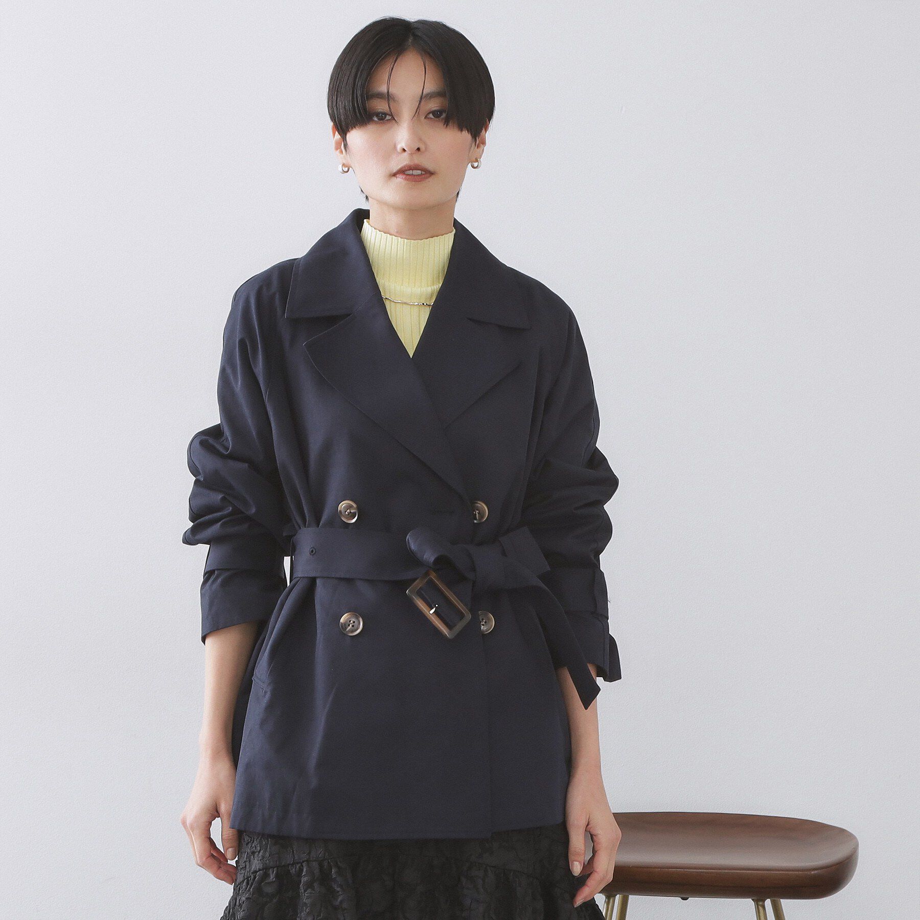 OPAQUE.CLIP「ミドルトレンチコート【洗濯機OK】」|トレンチコート|