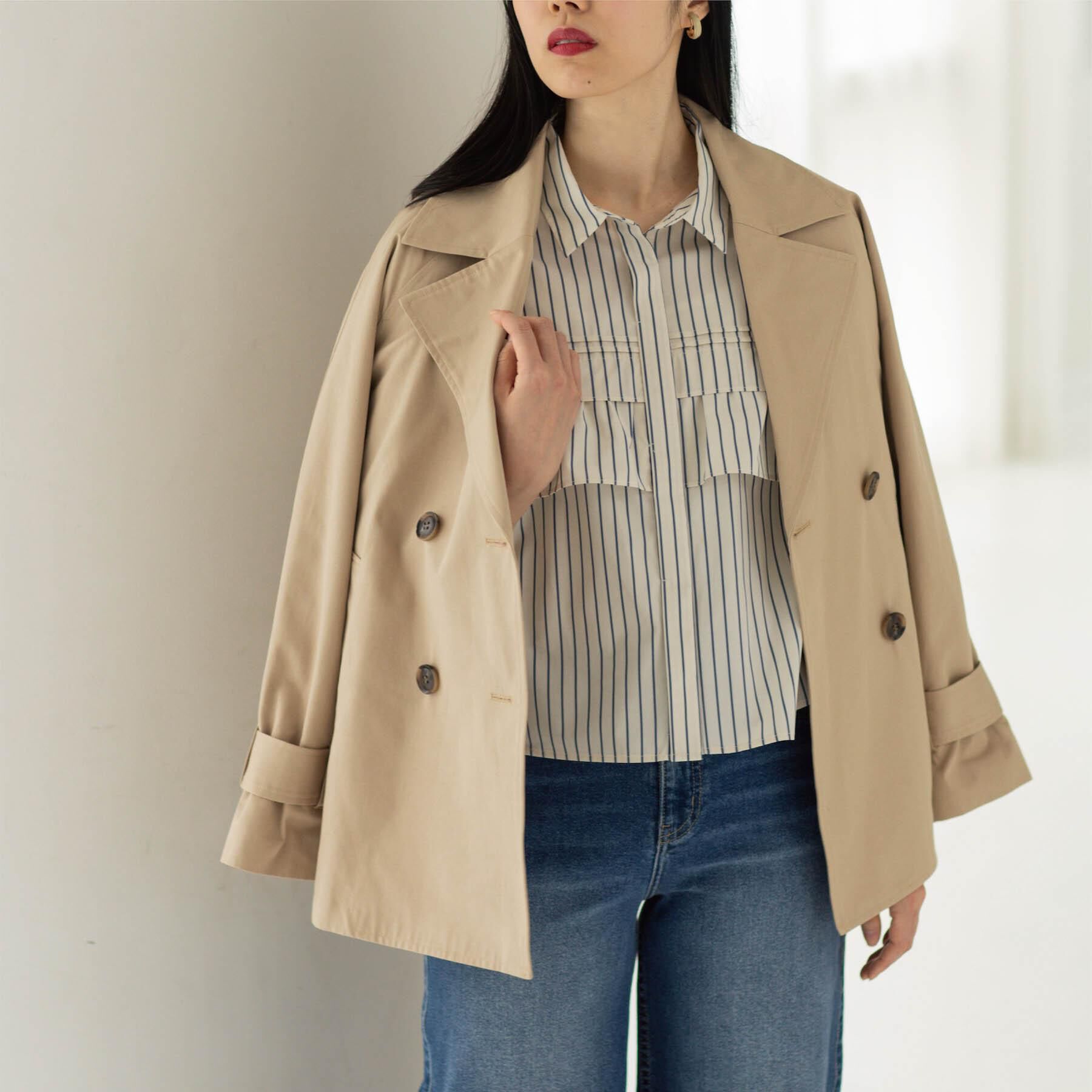 OPAQUE.CLIP「ミドルトレンチコート【洗濯機OK】」|トレンチコート|