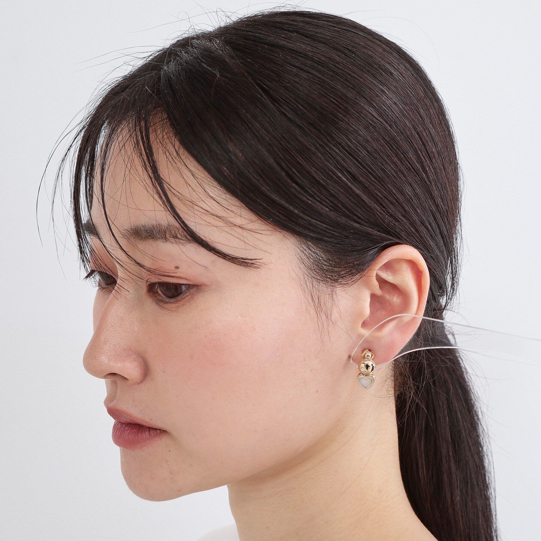 OPAQUE.CLIP「メタルハートモチーフピアス」|ピアス|