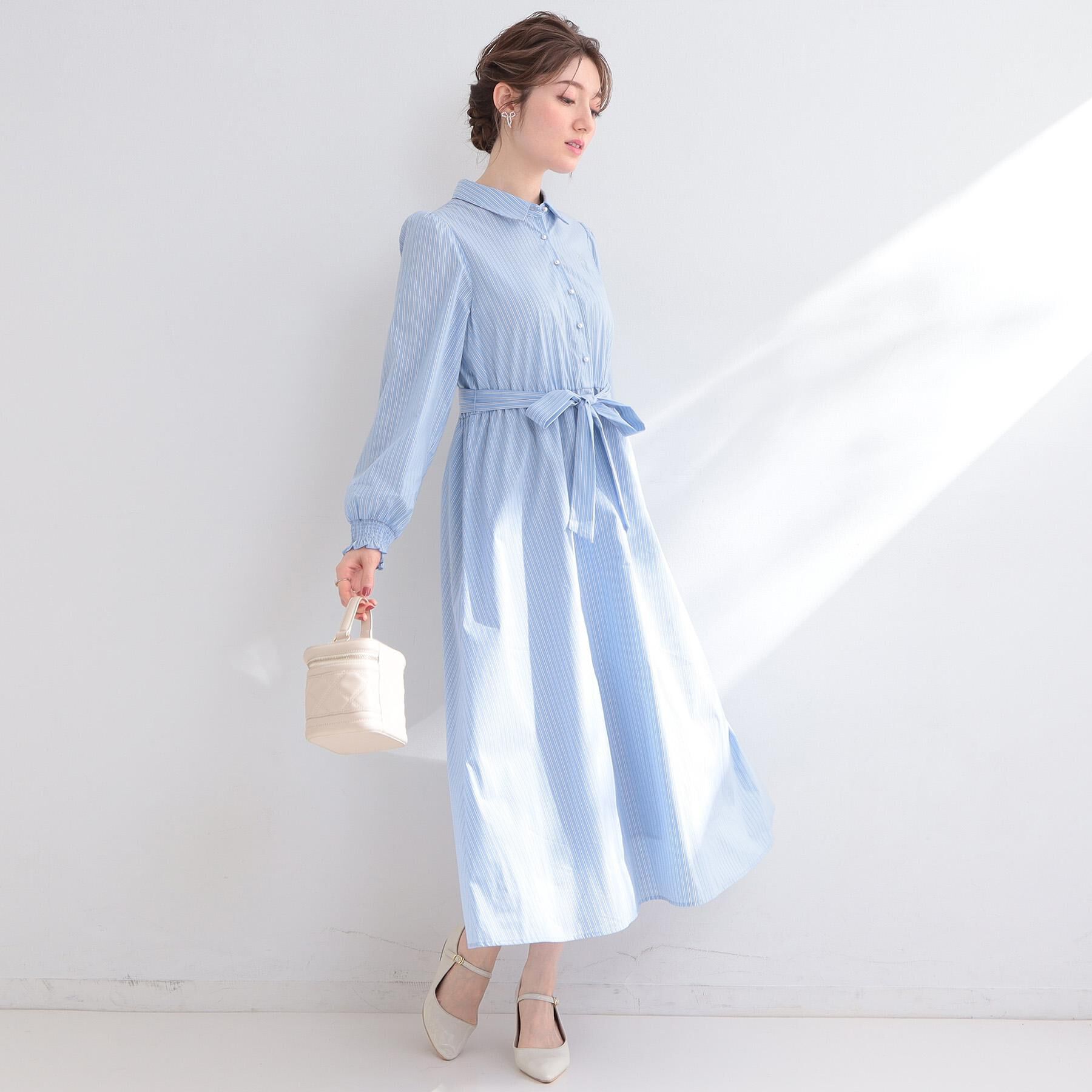 Couture broach「【洗える】ロゴエンブロ シャツワンピース」|ワンピース|