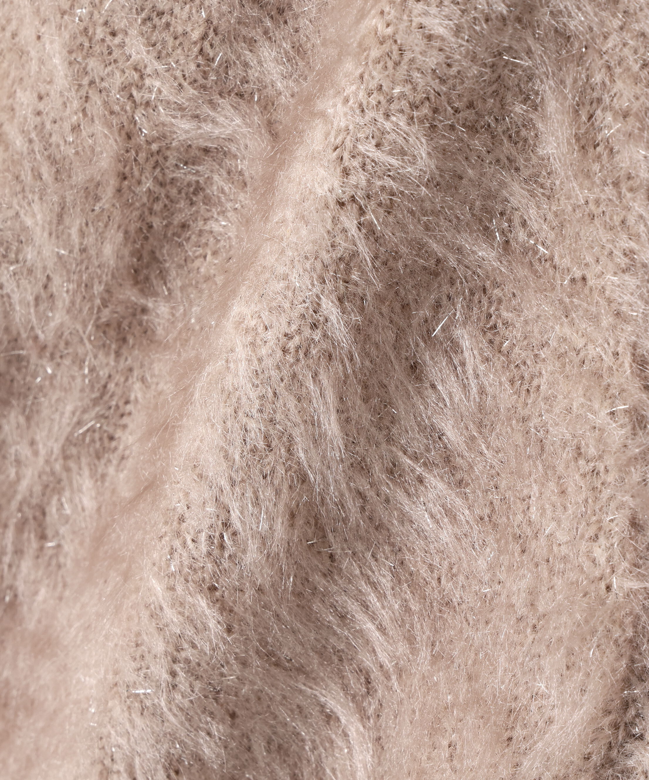  「ヘアリーラメニットシリーズ Vネックカーディガン」|ニット・セーター|