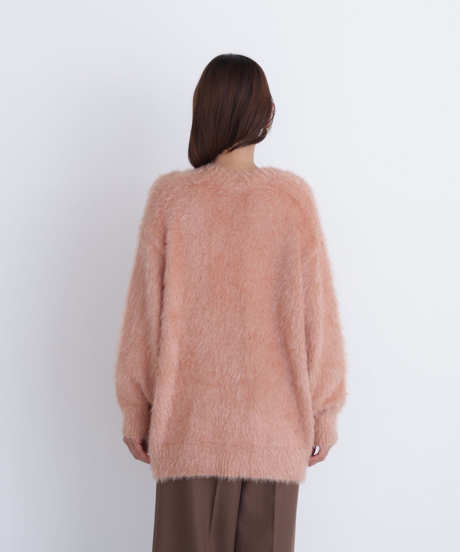  「ヘアリーラメニットシリーズ Vネックカーディガン」|ニット・セーター|