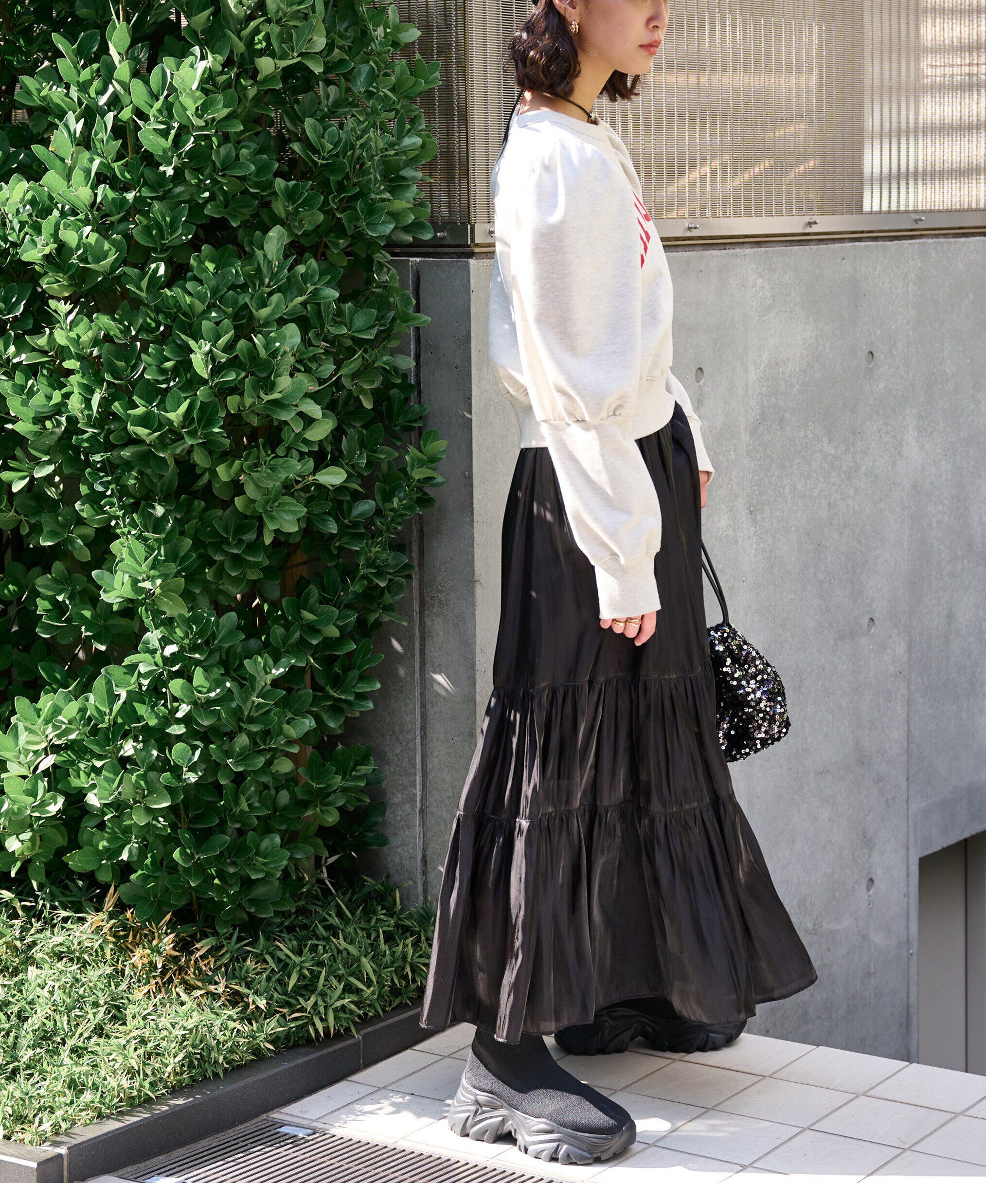  「シャイニーティアードスカート」|スカート|