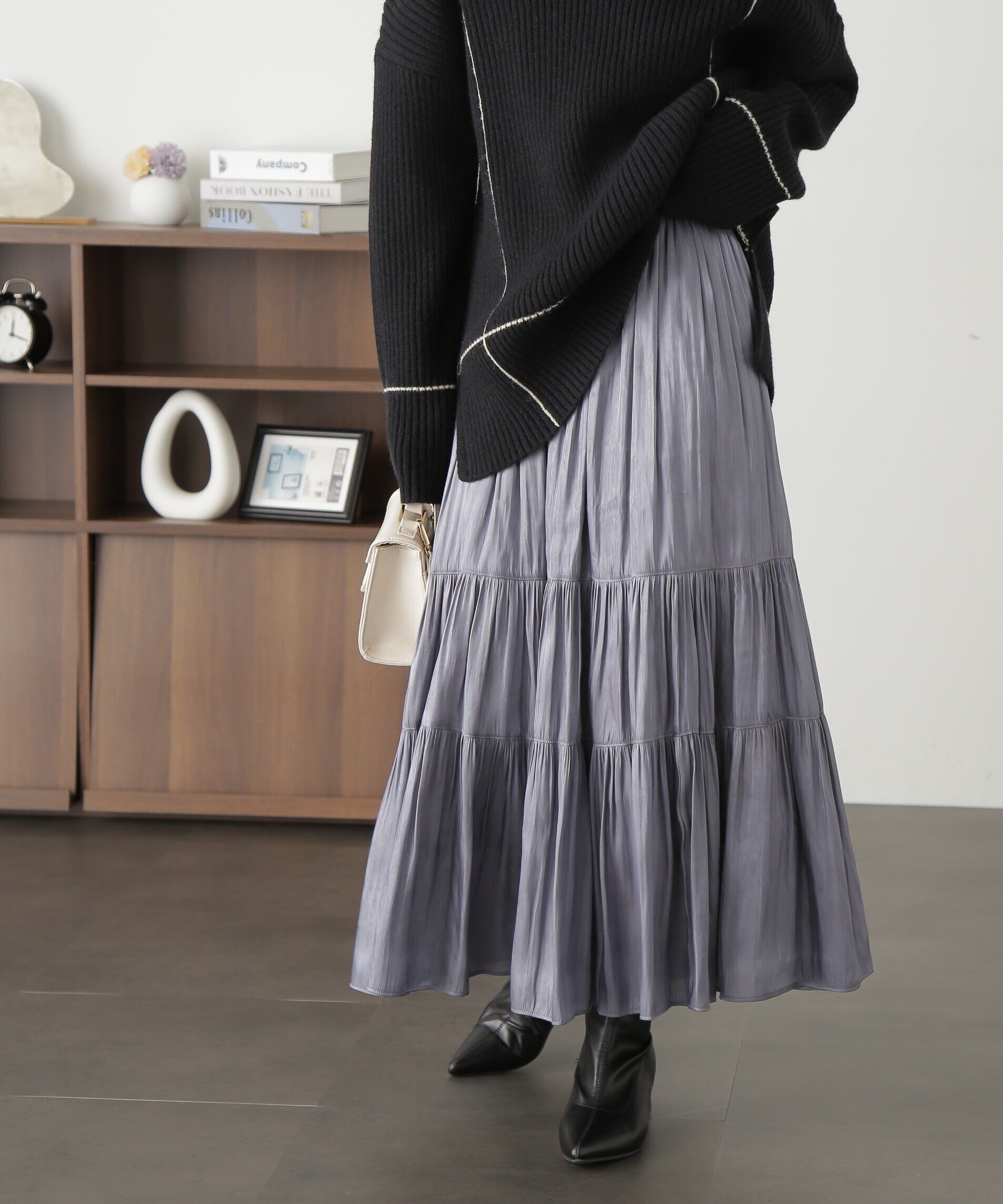  「シャイニーティアードスカート」|スカート|