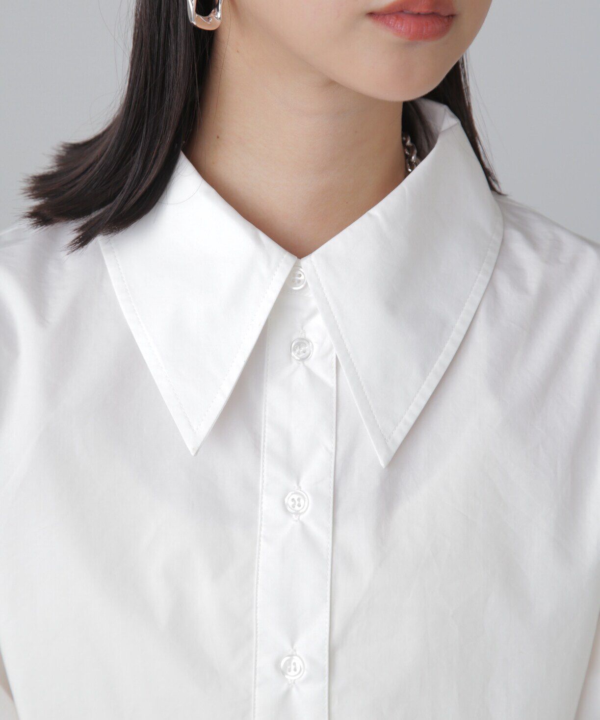  「ショート丈タックボリュームスリーブシャツ」|シャツ・ブラウス|