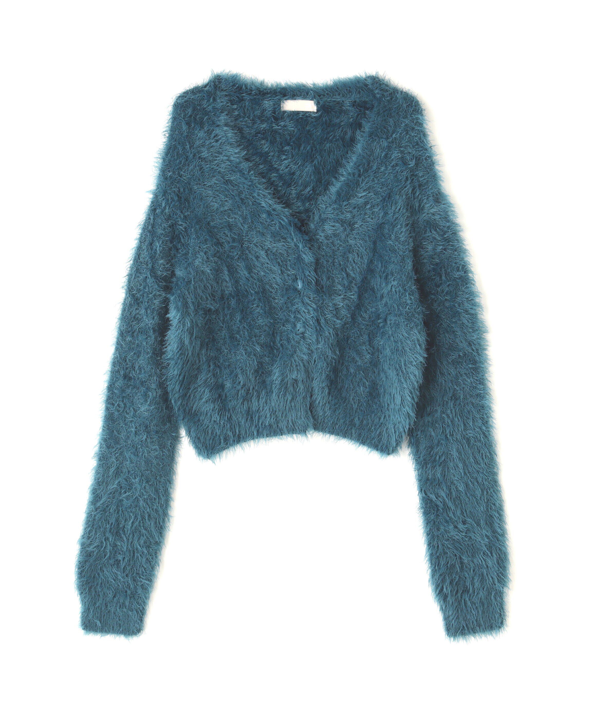  「Vネックフェザーショート丈カーディガン」|ニット・セーター|