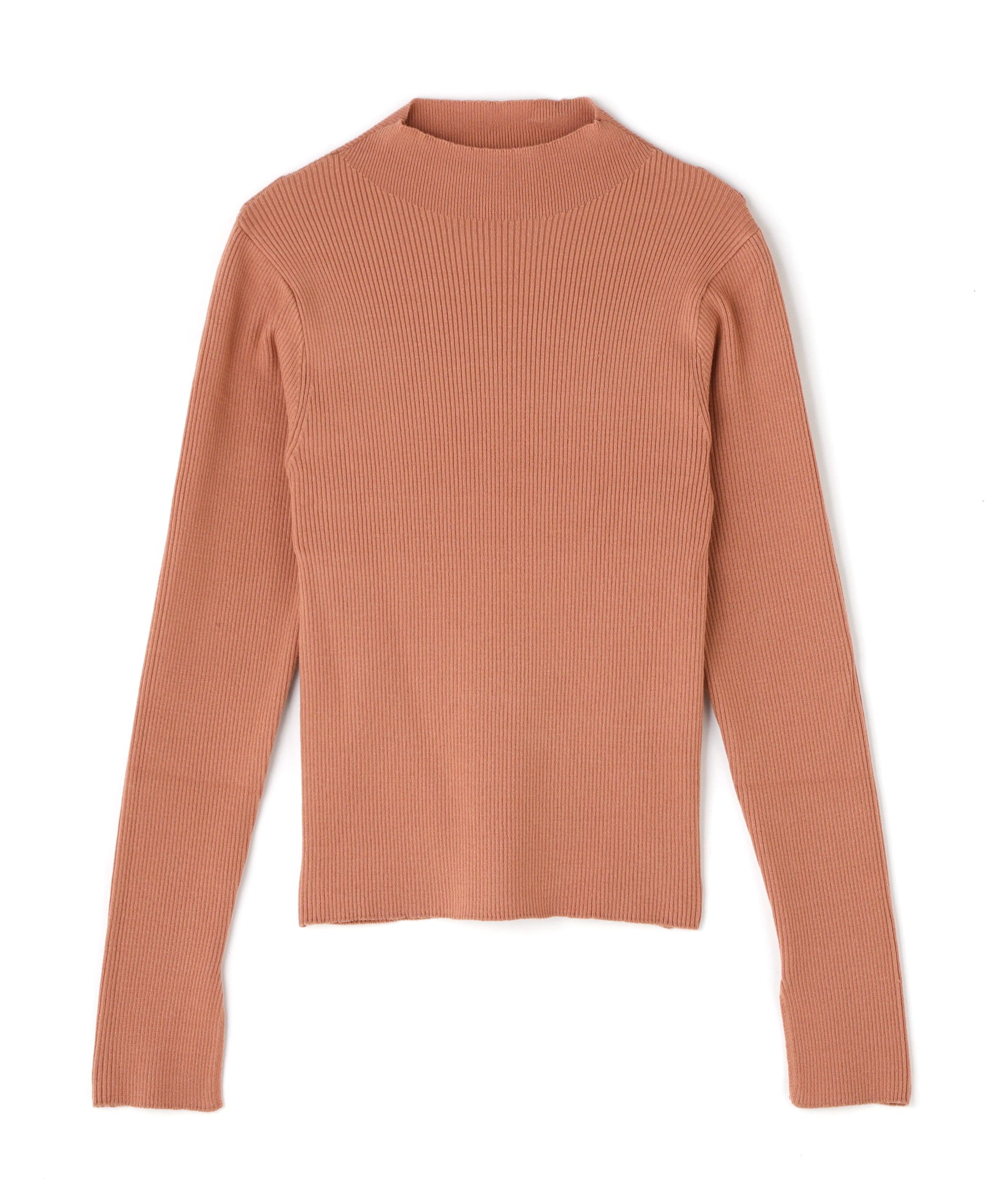  「〈洗える〉マシンウォッシャブルボトルネックリブニット」|ニット・セーター|