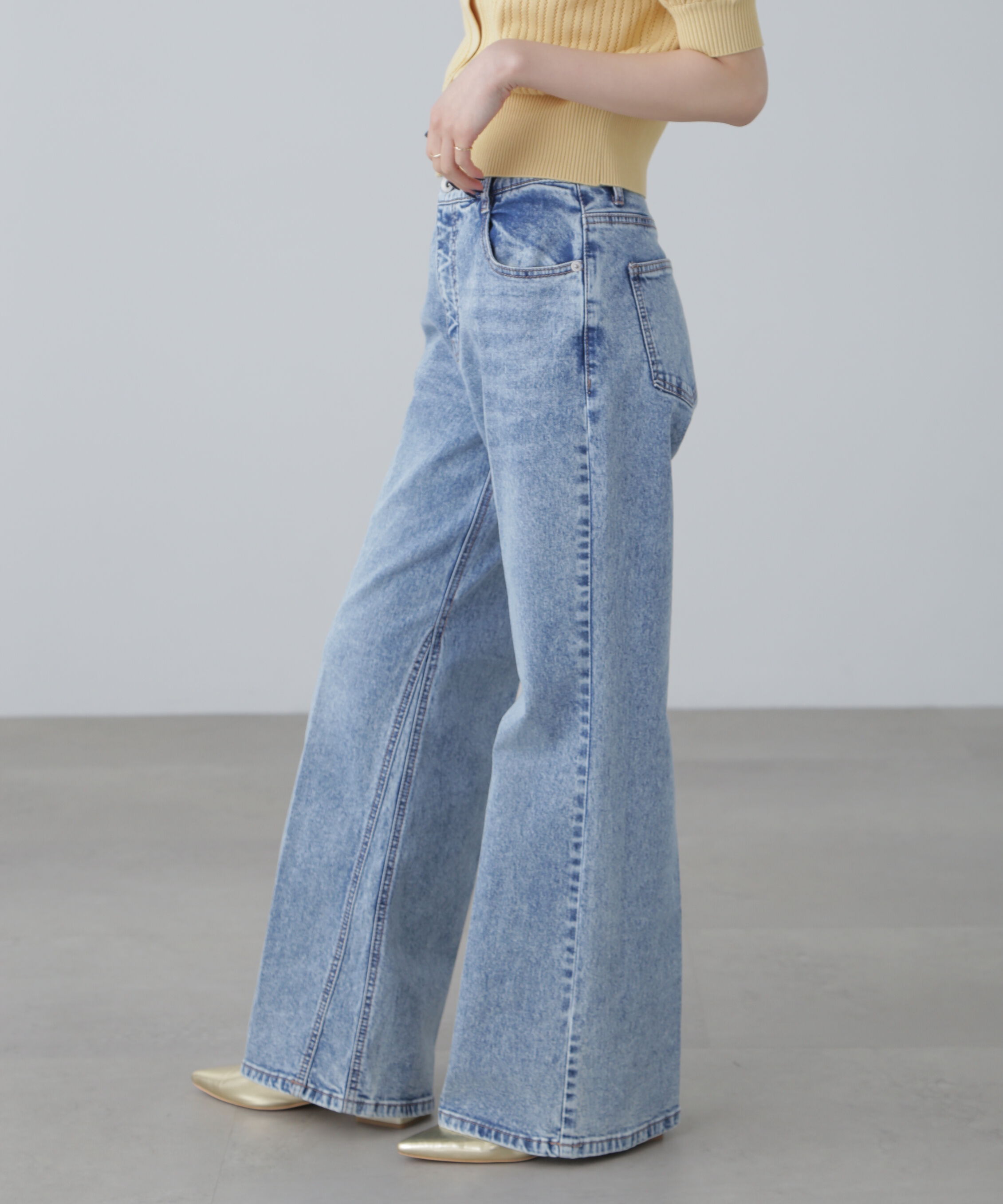  「センタープレスフレアデニムパンツ」|その他|