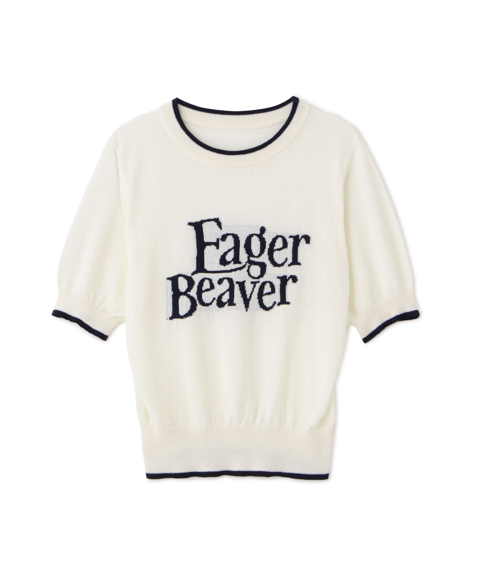  「配色ラインロゴニット」|ニット・セーター|