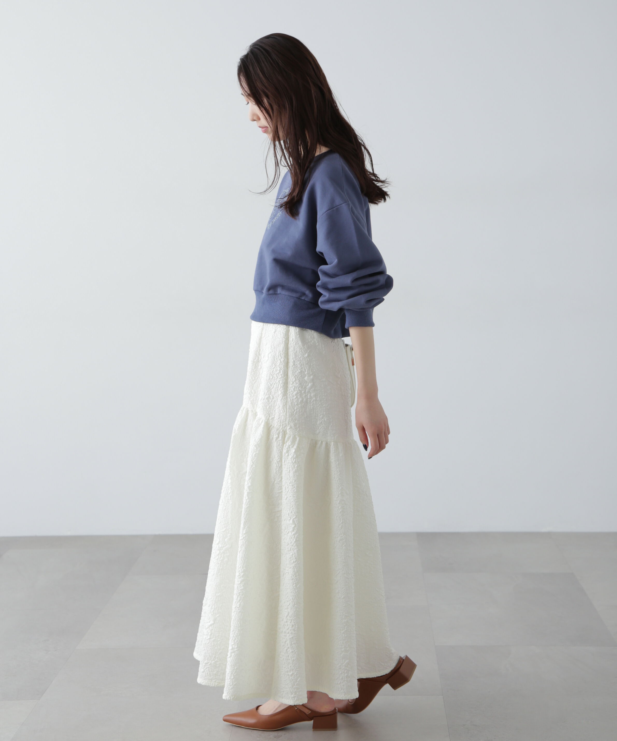  「エンボスティアードスカート」|スカート|