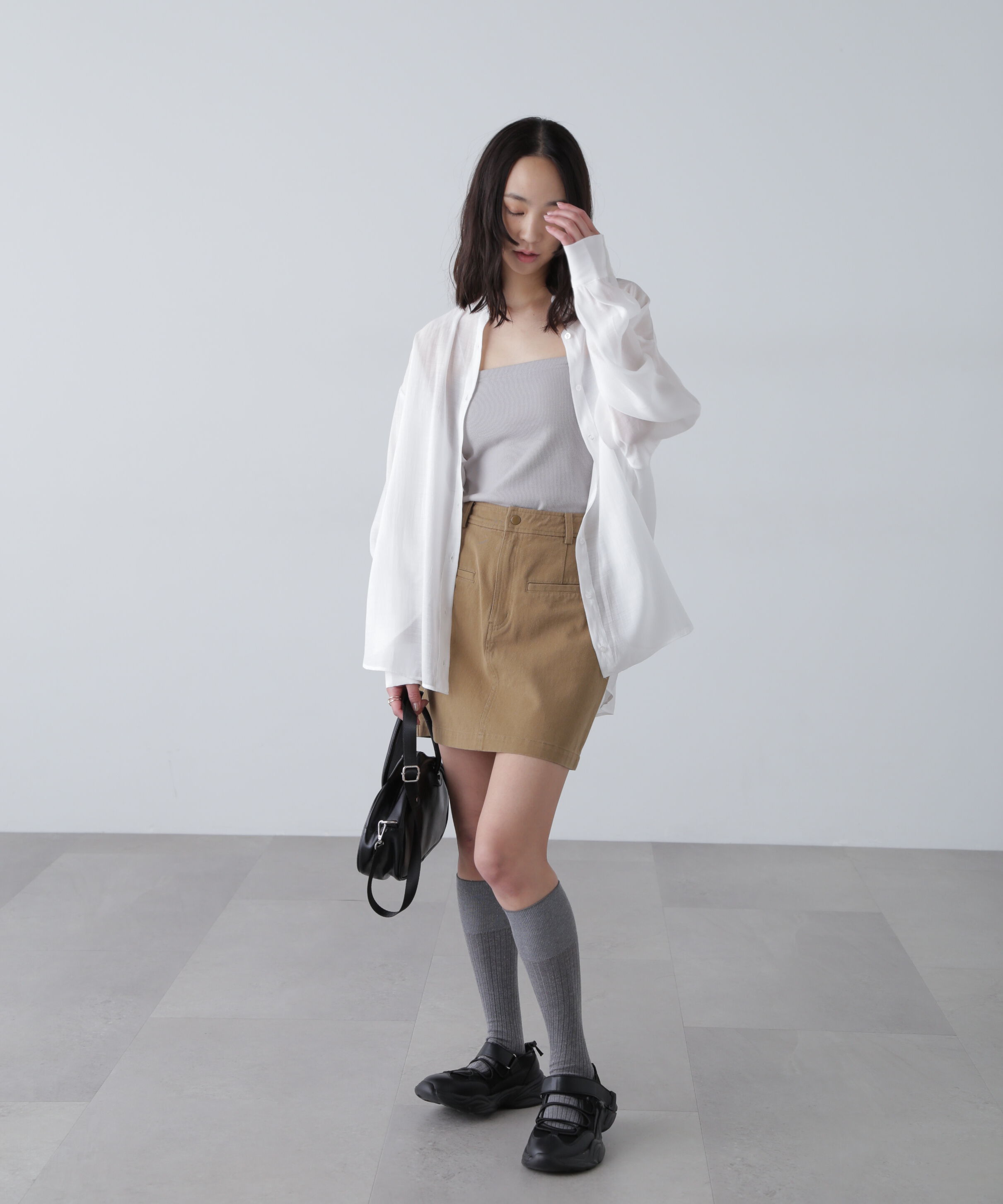  「シアーバックスリットオーバーシャツ」|シャツ・ブラウス|