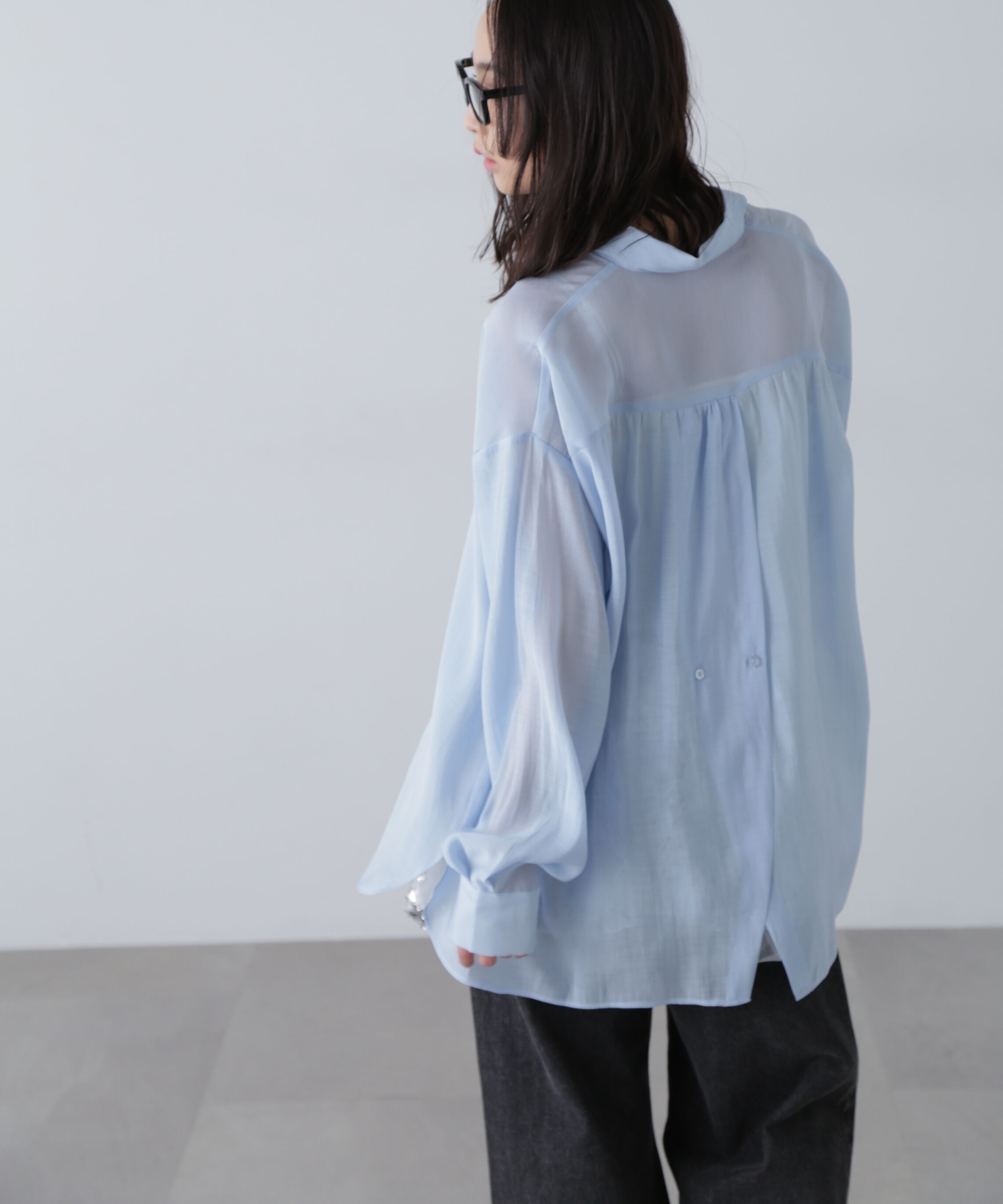  「シアーバックスリットオーバーシャツ」|シャツ・ブラウス|