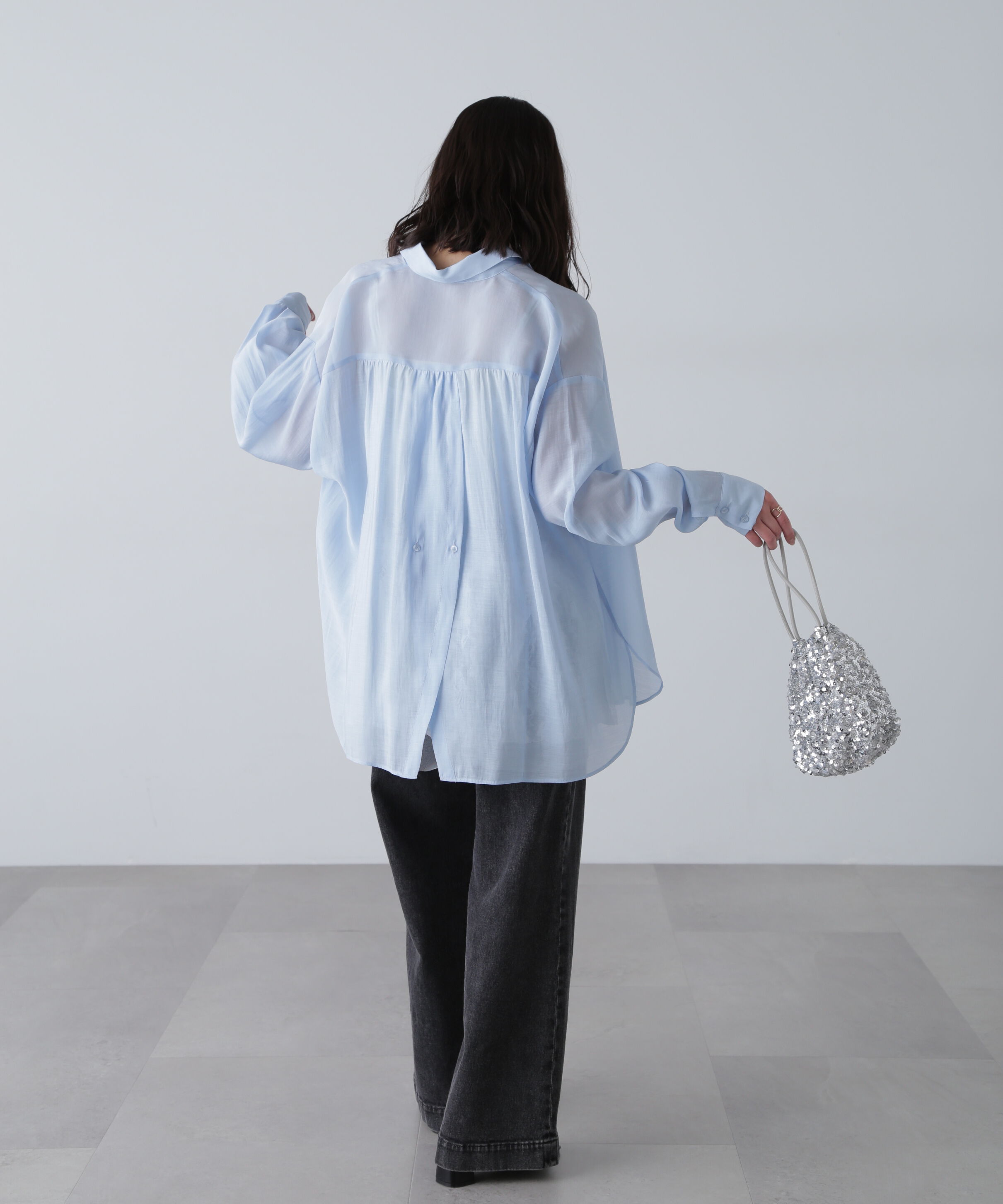  「シアーバックスリットオーバーシャツ」|シャツ・ブラウス|