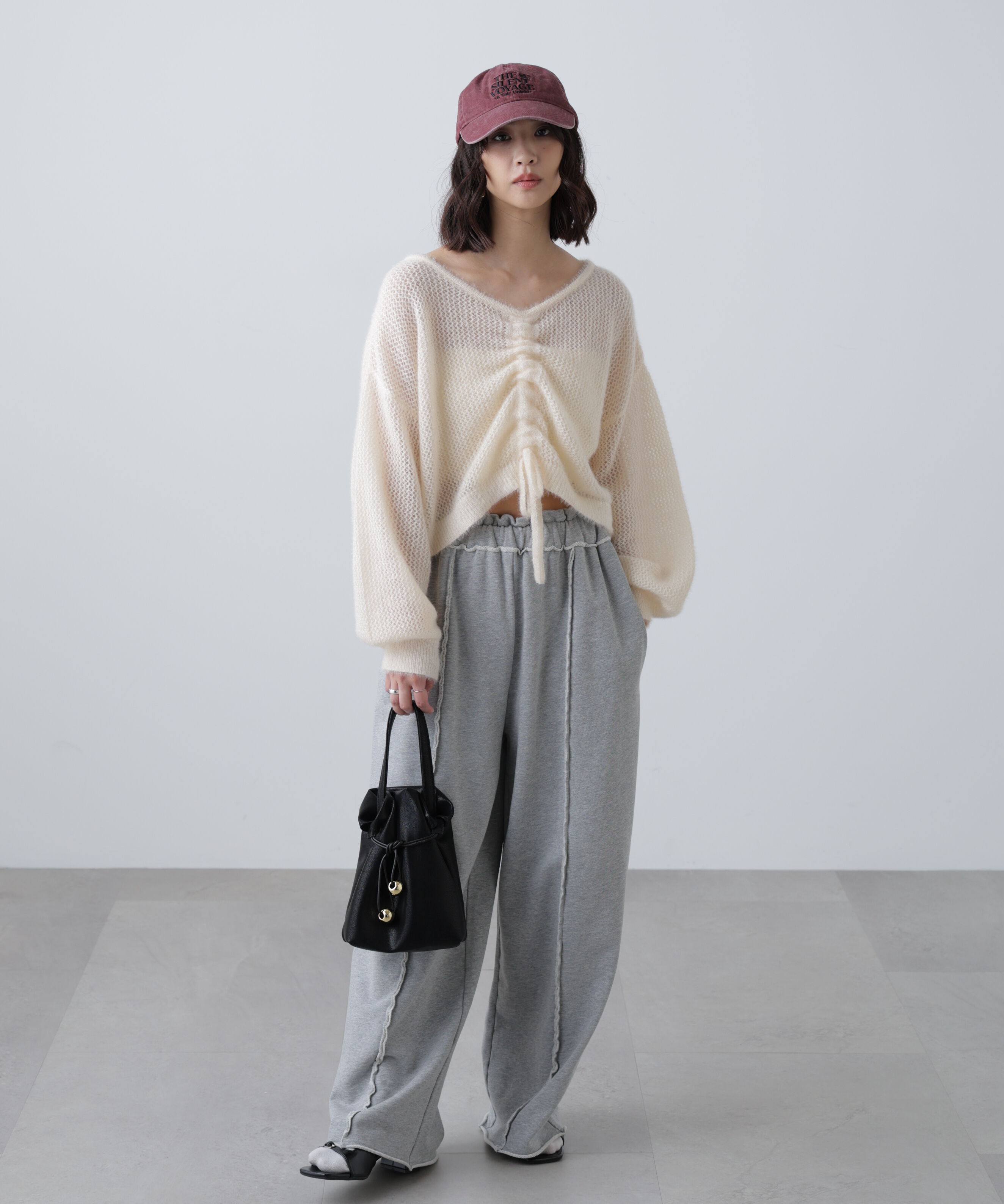  「前後2WAYドロストショート丈ニット」|ニット・セーター|