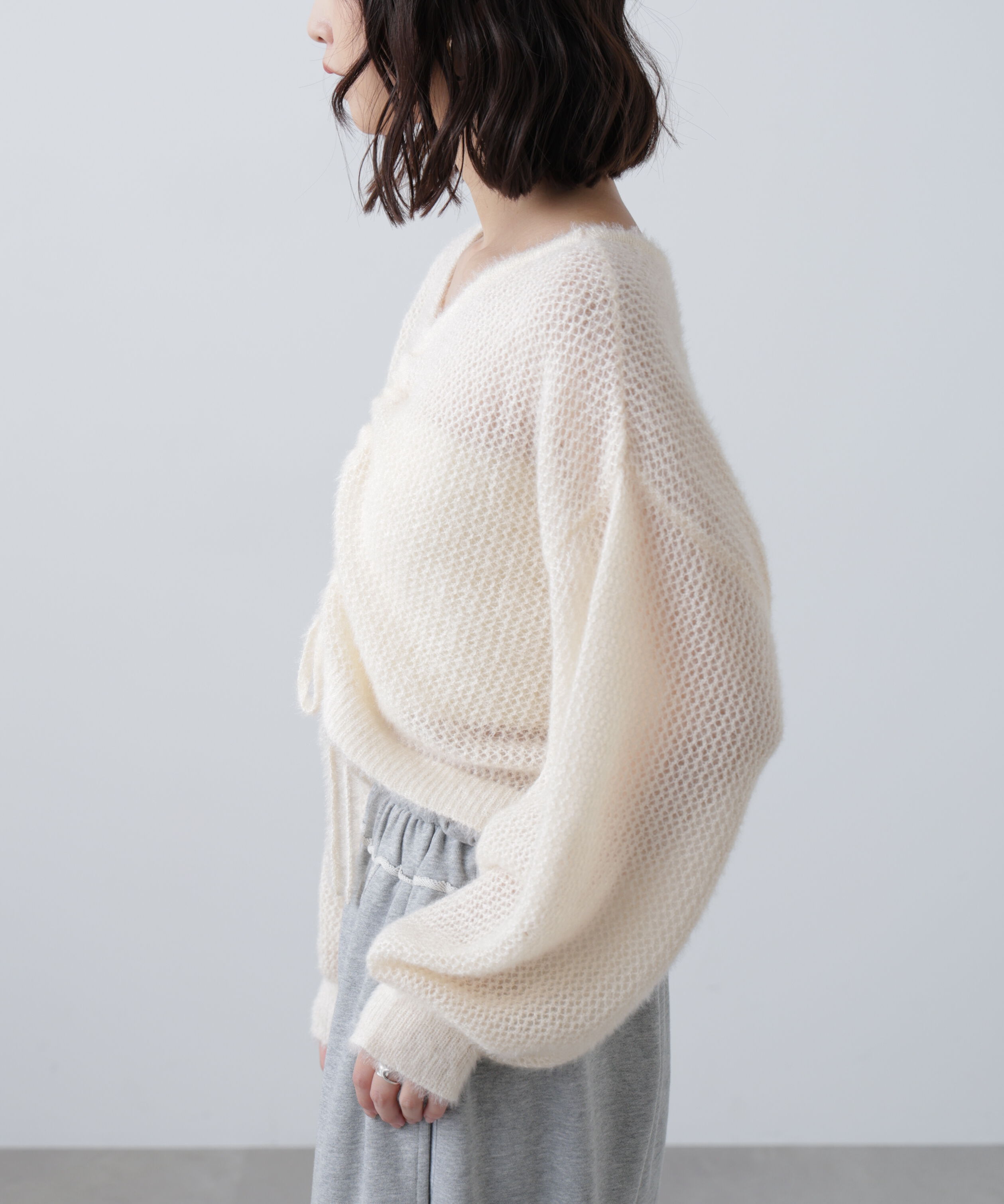  「前後2WAYドロストショート丈ニット」|ニット・セーター|