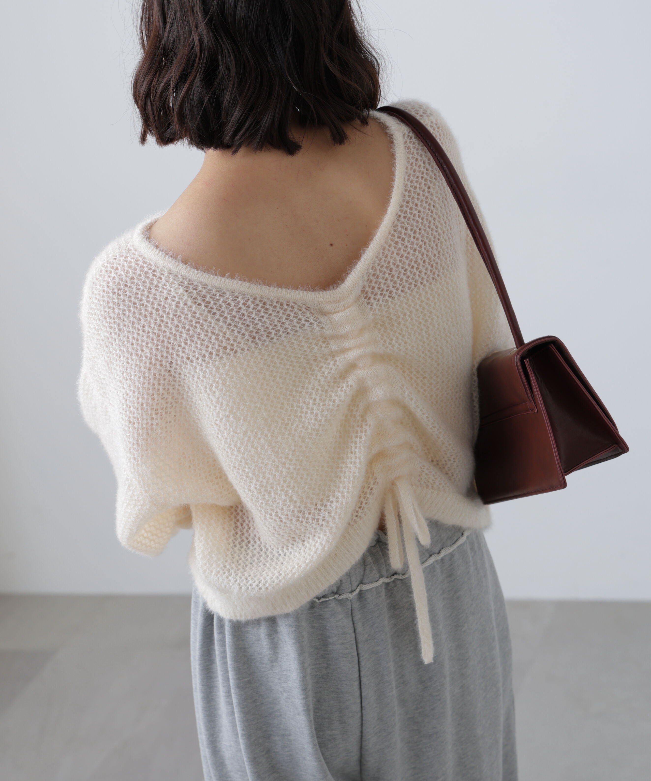  「前後2WAYドロストショート丈ニット」|ニット・セーター|