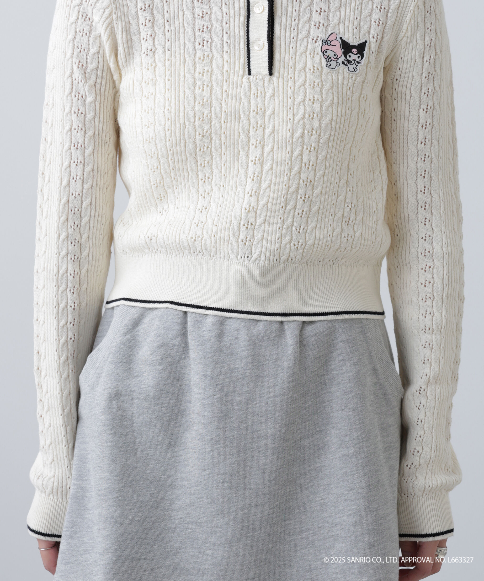  「〈メロクロコラボ〉ニット長袖プルオーバー」|ニット・セーター|