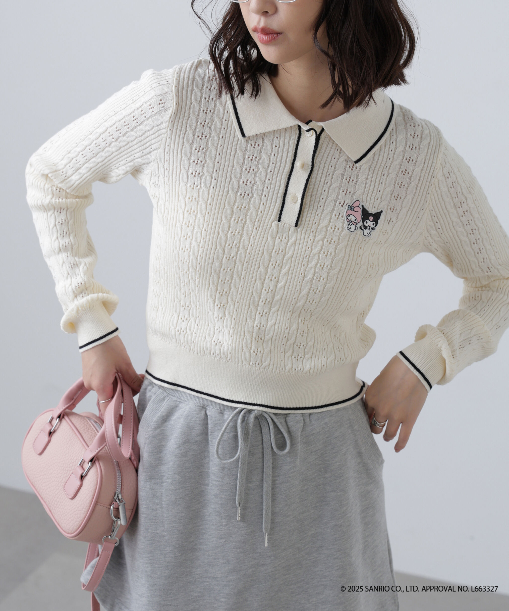  「〈メロクロコラボ〉ニット長袖プルオーバー」|ニット・セーター|