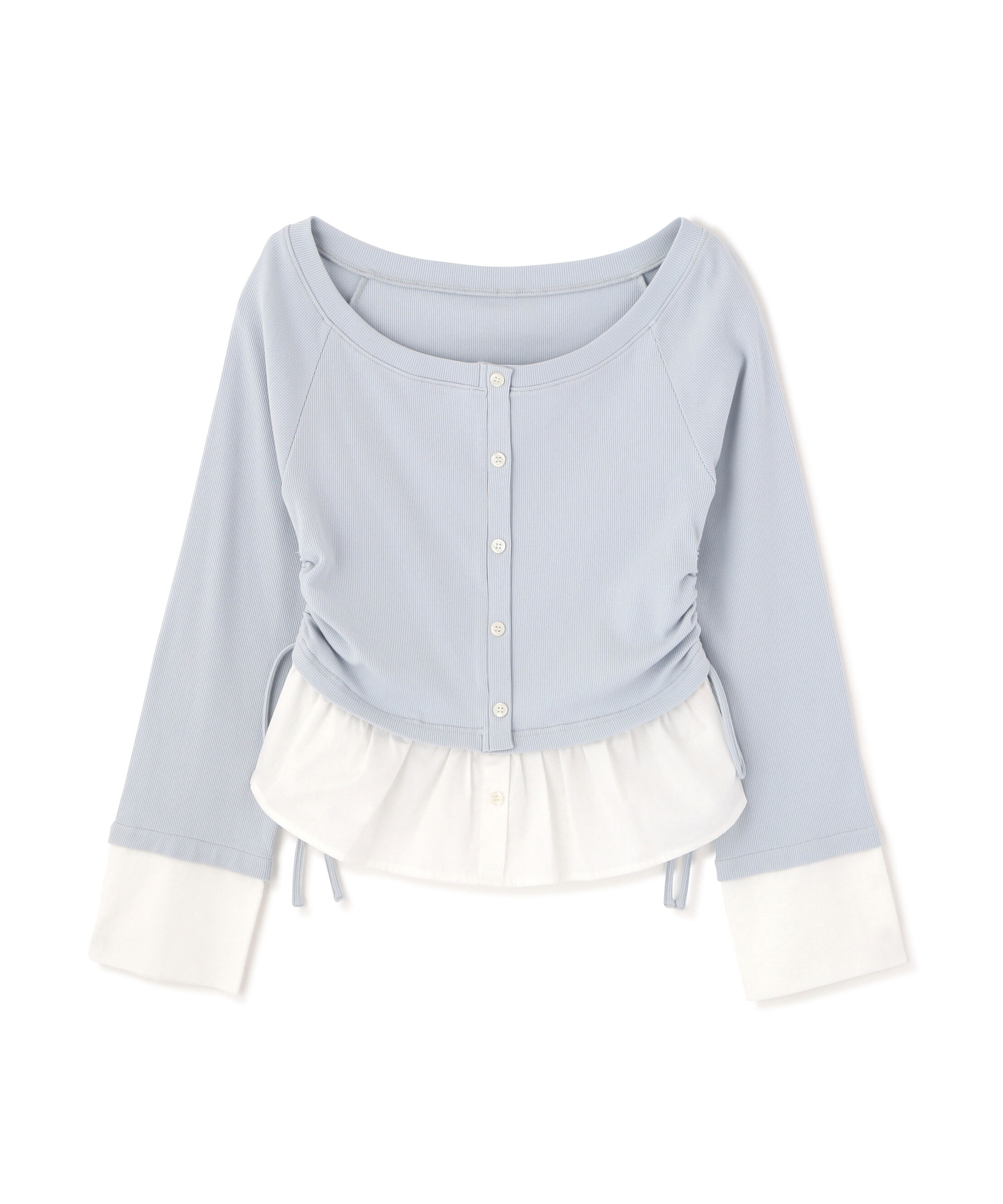  「布帛ドッキングサイドシャーリングカットソー」|Tシャツ・カットソー|