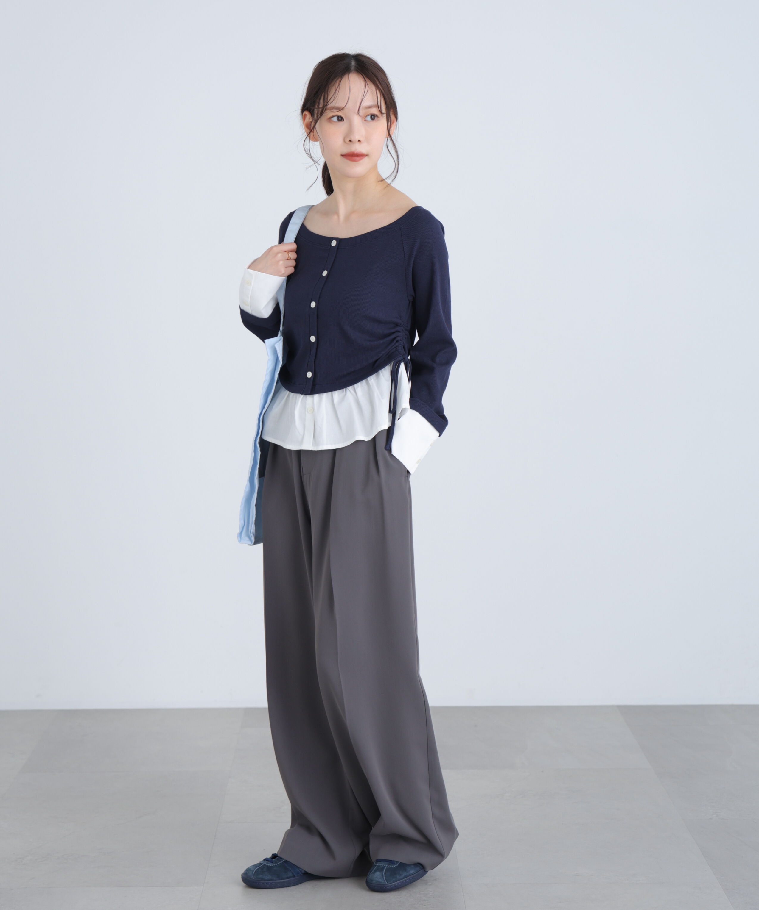  「布帛ドッキングサイドシャーリングカットソー」|Tシャツ・カットソー|