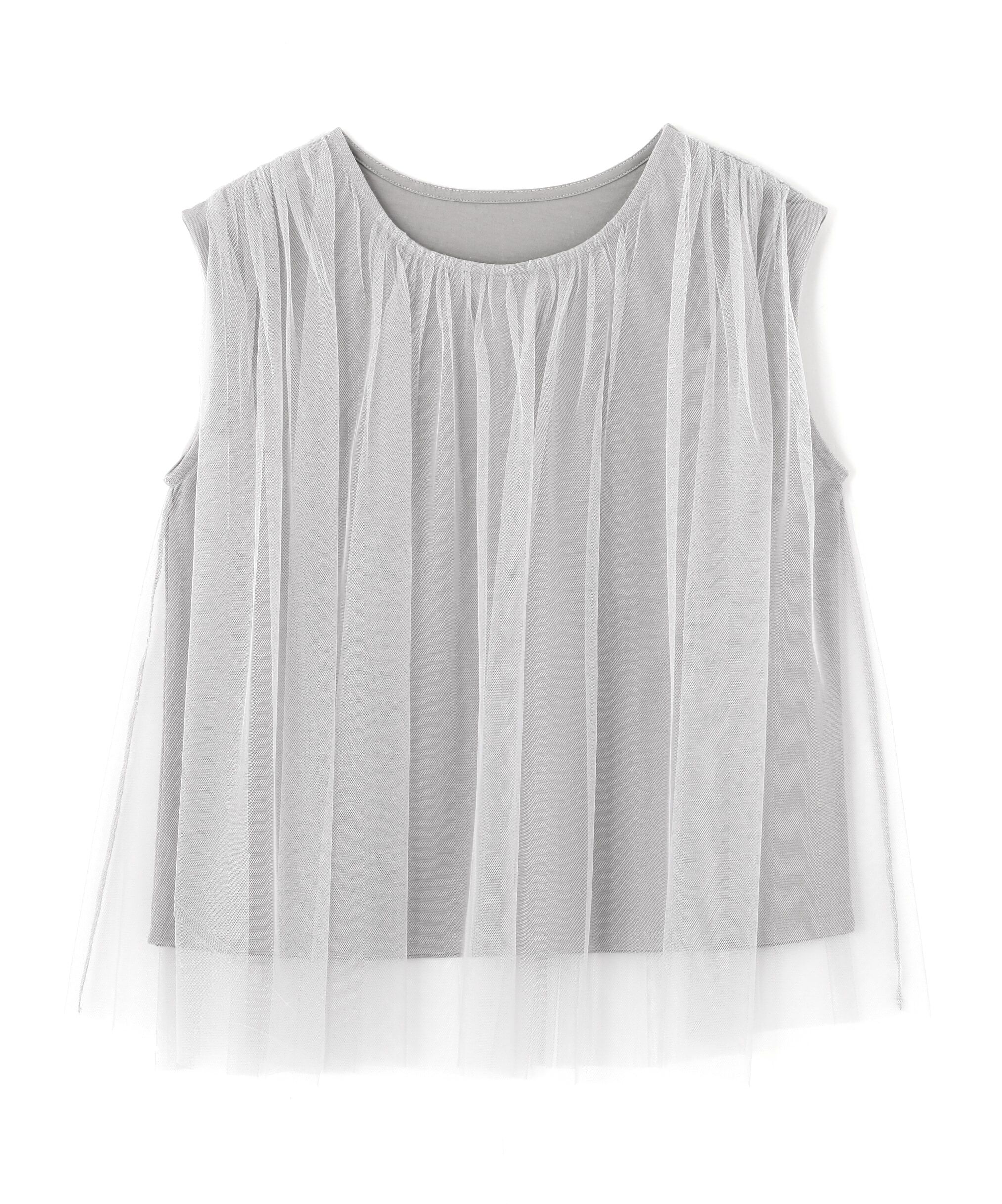  「ボリュームチュールトップス」|Tシャツ・カットソー|